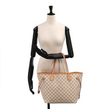 Louis Vuitton Damier Azur Neverfull MM Tote Bag