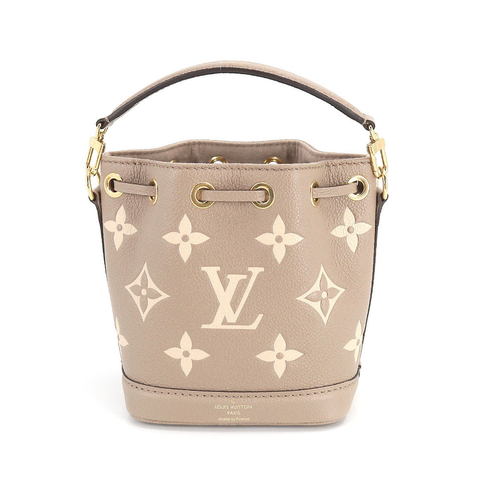 Louis Vuitton Monogram Emplant NanoNoe Shoulder Bag Creme