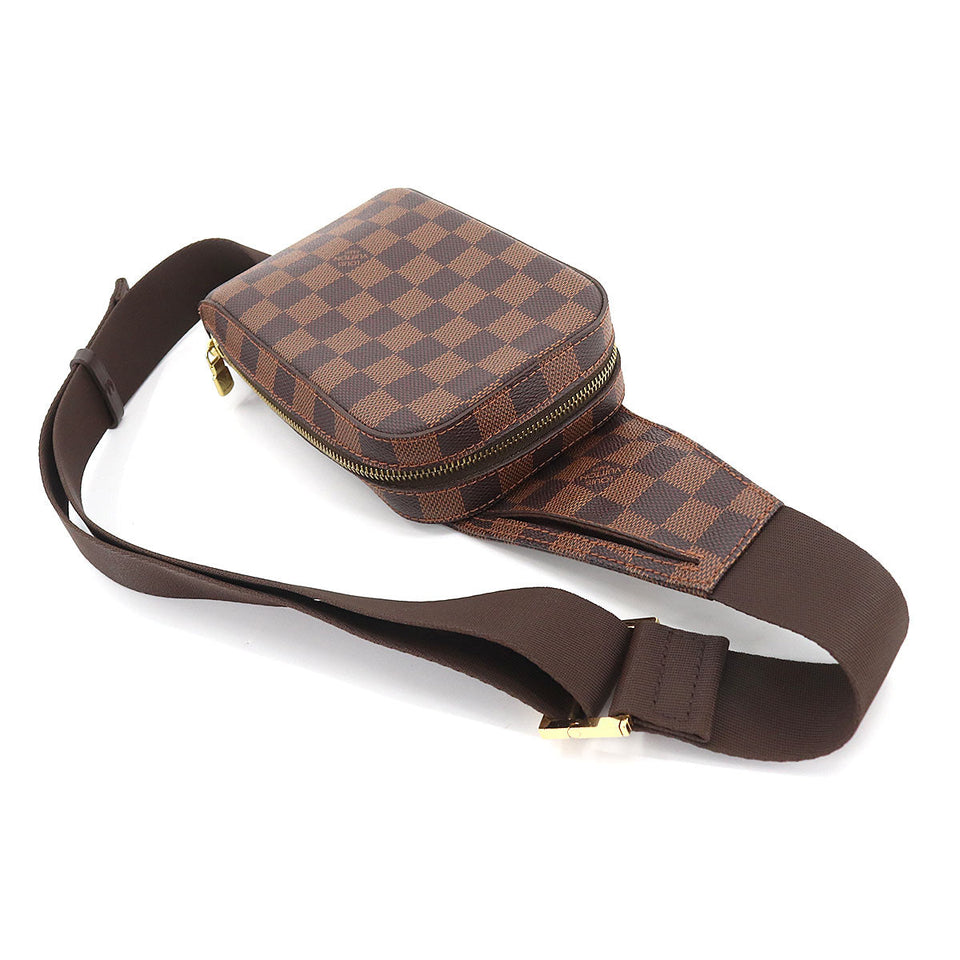 Louis Vuitton Damier Geronimos Body Bag Waist Pouch Ebene Brown