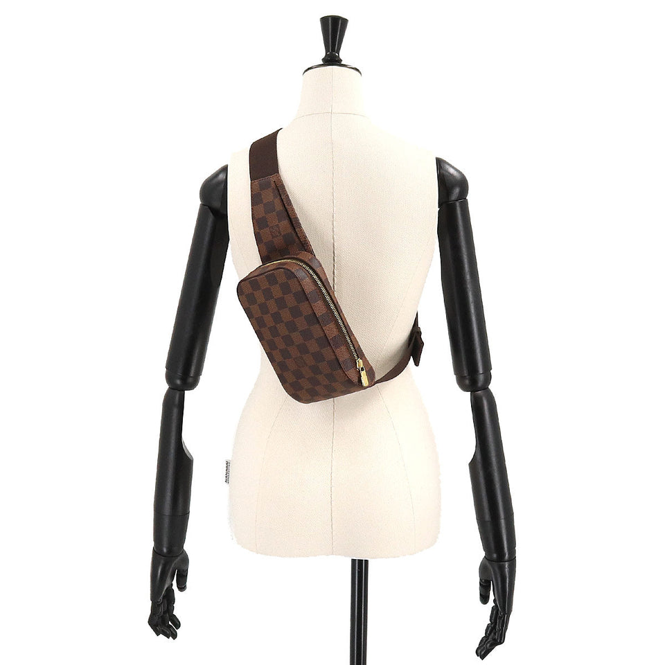 Louis Vuitton Damier Geronimos Body Bag Waist Pouch Ebene Brown