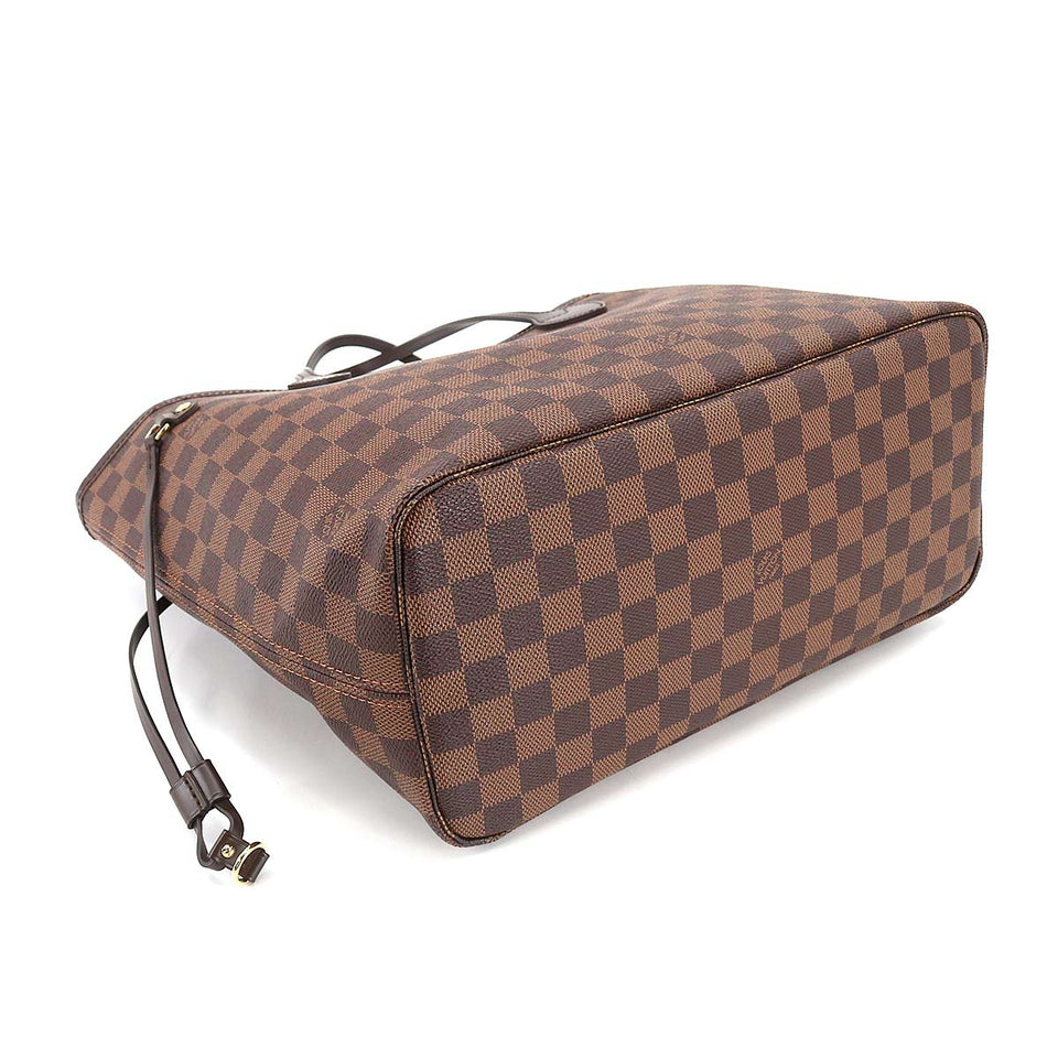 Louis Vuitton Damier Neverfull MM Tote Bag Ebene Cerise Brown