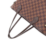 Louis Vuitton Damier Neverfull MM Tote Bag Ebene Cerise Brown