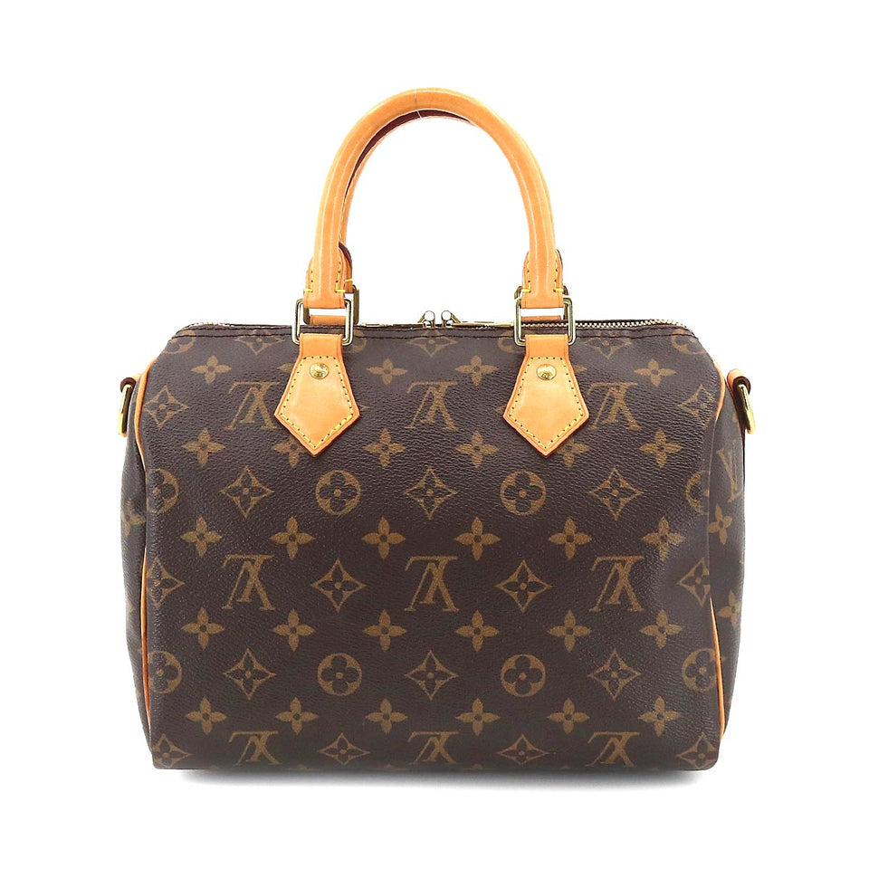 Louis Vuitton Monogram Speedy Bandouliere 25 2way Shoulder Bag Brown