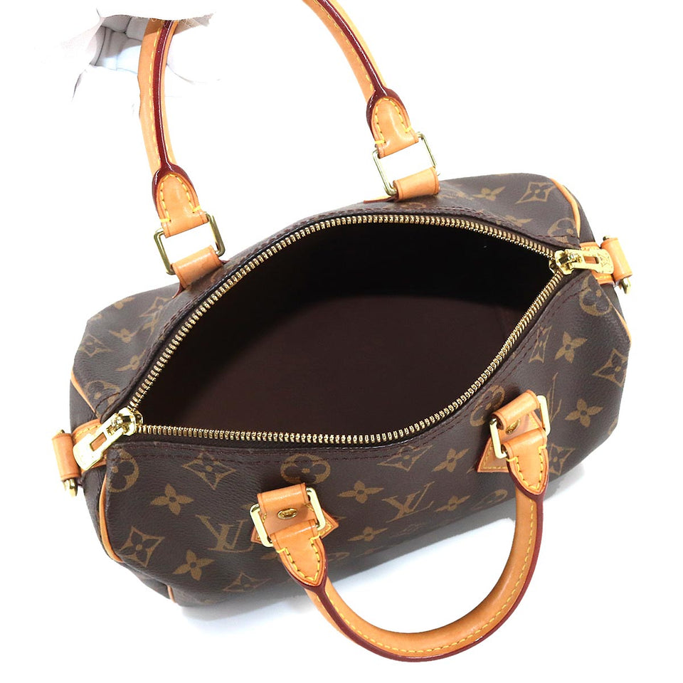 Louis Vuitton Monogram Speedy Bandouliere 25 2way Shoulder Bag Brown
