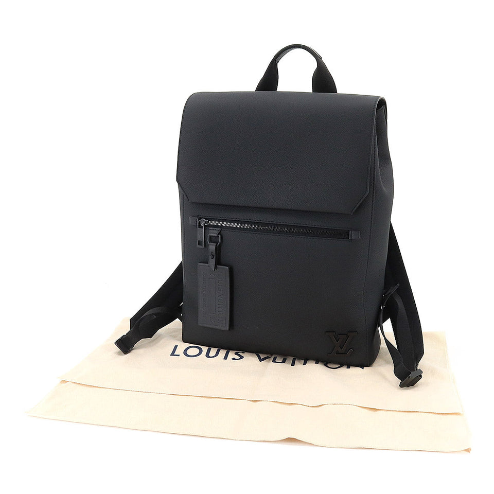 Louis Vuitton Aerogram Fastline Backpack Rucksack Leather Black