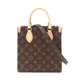 Louis Vuitton Monogram Sac Plat BB 2way Hand Shoulder Bag Brown