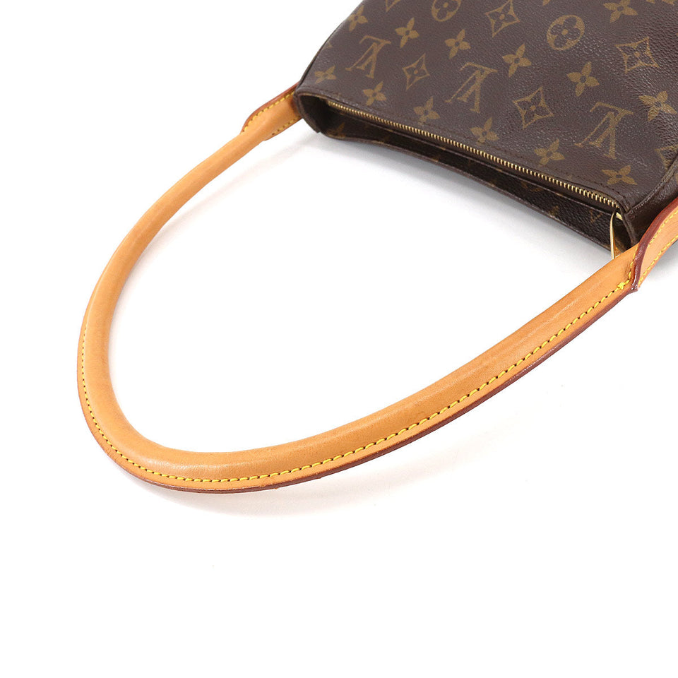 Louis Vuitton Monogram Looping MM Shoulder Bag Brown