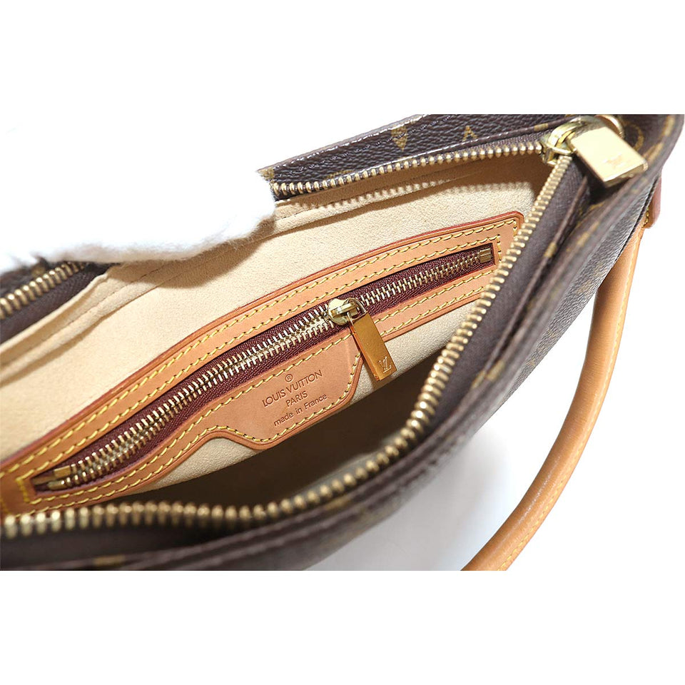Louis Vuitton Monogram Looping MM Shoulder Bag Brown