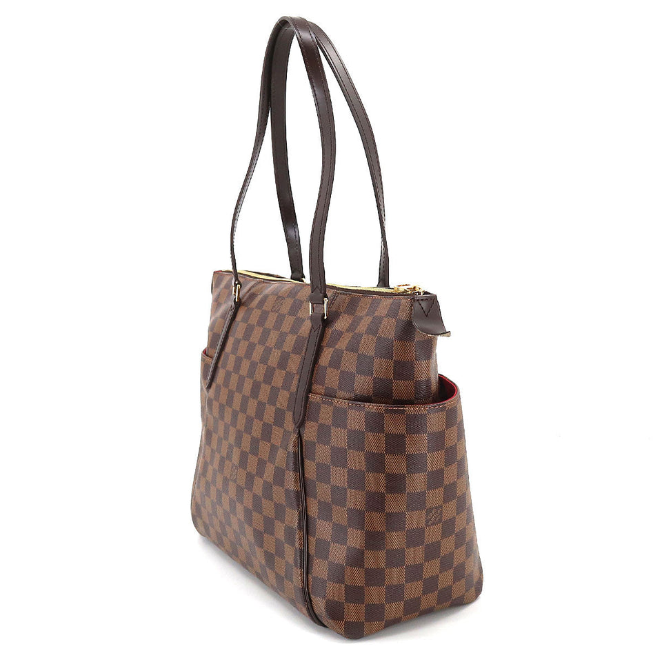 Louis Vuitton Damier Totally MM Tote Bag Ebene Brown