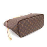 Louis Vuitton Monogram Neverfull MM Tote Bag Brown Pivoine