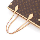 Louis Vuitton Monogram Neverfull MM Tote Bag Brown Pivoine