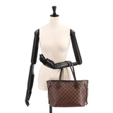 Louis Vuitton Damier Neverfull PM Tote Bag Ebene Brown