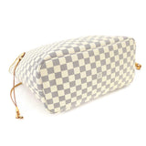 Louis Vuitton Damier Azur Neverfull MM Tote Bag White