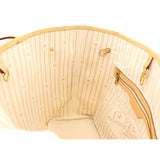 Louis Vuitton Damier Azur Neverfull MM Tote Bag White