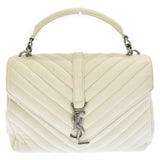 Saint Laurent- Paris Satchel 2way Chain Shoulder Bag White