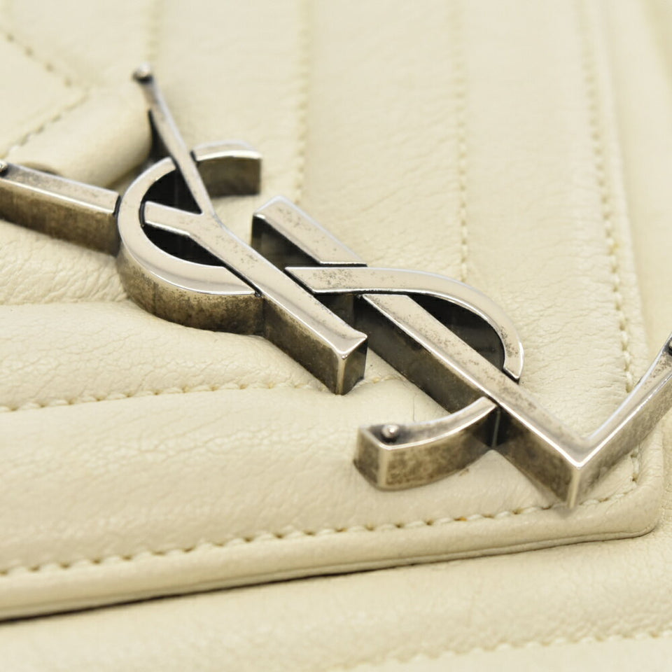 Saint Laurent- Paris Satchel 2way Chain Shoulder Bag White