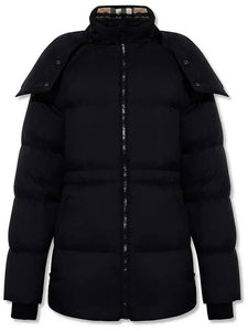 Luxury Burberry Detachable Hooded Nylon Padding Black