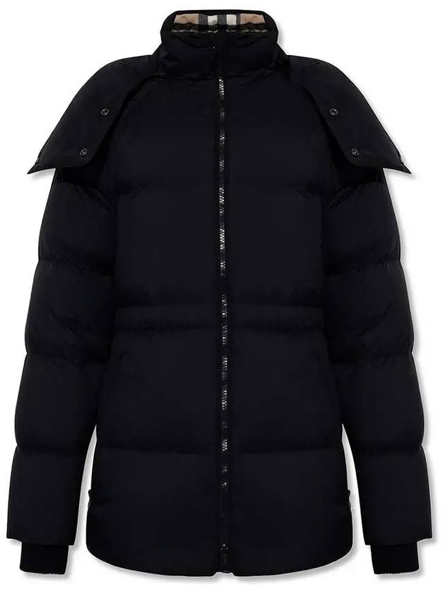 Luxury Burberry Detachable Hooded Nylon Padding Black