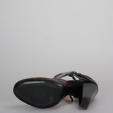 Louis Vuitton Classic Leather Monogram Headline Pumps 35 Black & Brown