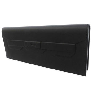 Hermes Pochette Birkin Shadow Black Swift Leather