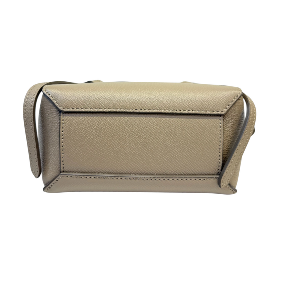 Belt Bag Pico Grained Calfskin Light Taupe GHW