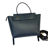 Nano Belt Bag Grained Calfskin Blue GHW