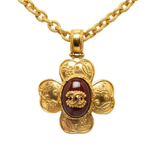 Chanel Gripoix Coco Mark Flower Necklace