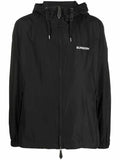 Luxury Burberry Men's Horseferry Logo Hooded Jacket Black