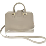 Saint Laurent- Paris Cabas Leather Shoulder Handbag Gold Gray