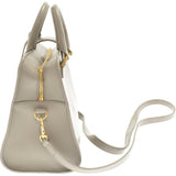 Saint Laurent- Paris Cabas Leather Shoulder Handbag Gold Gray