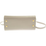 Saint Laurent- Paris Cabas Leather Shoulder Handbag Gold Gray