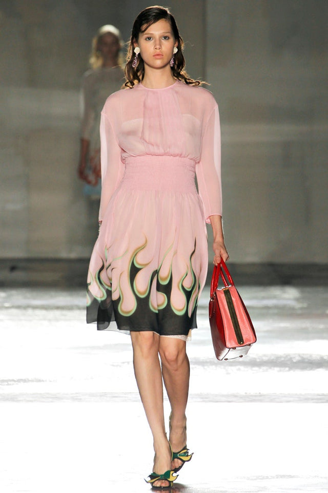 Prada 'Spring 2012 Pleated Flame' Skirt - Women's 44