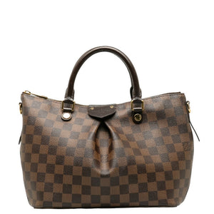 Louis Vuitton Damier Sienna MM Tote Handbag Brown Women's