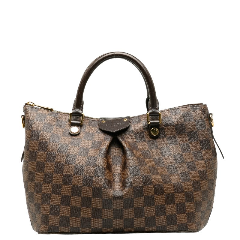 Louis Vuitton Damier Sienna MM Tote Handbag Brown Women's