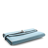 Hermes Epsom Kelly Longue Wallet Blue Jean