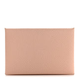 Hermes Epsom Calvi Card Case Rose Eglantine