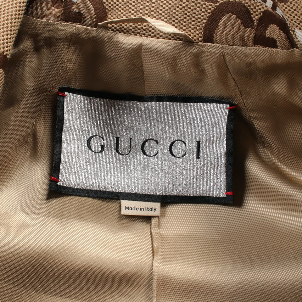 Gucci Gucci * Luxury Balenciaga Trending 2025 The Hacker project Jumbo GG Jacket Cotton Beige