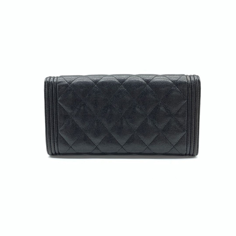 Chanel Boy Caviar Long Wallet