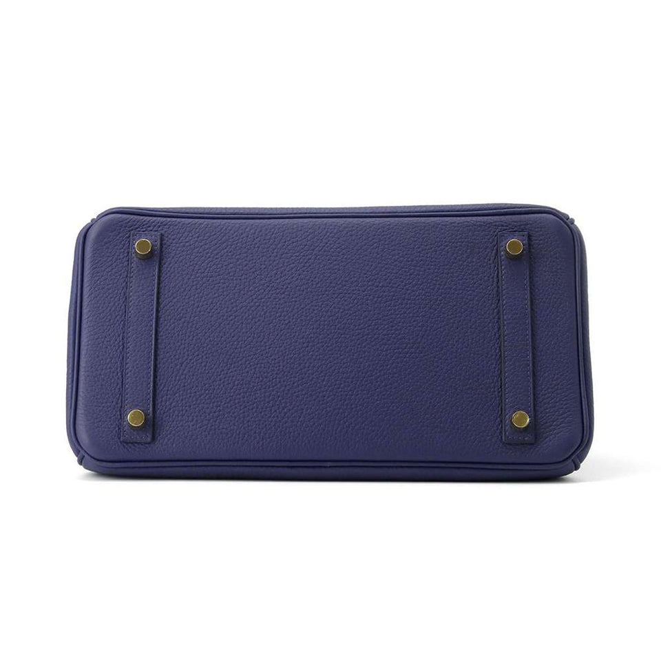Hermes Birkin Touch Blue Encre/ Blue Obscure/ Blue Zelage Togo Leather Sombrero Leather Size 30