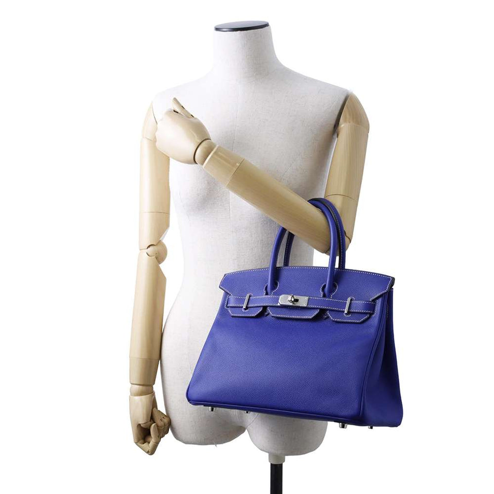 Hermes Birkin candy Blue Electric/ Mykonos Epsom Size 30