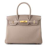Hermes Birkin Etoupe Togo Leather Size 30