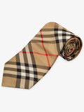 Luxury Burberry Men's Modern Cut Vintage Check Silk Tie Beige