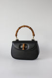 Gucci Bamboo Top Handle Bag Leather Medium Black