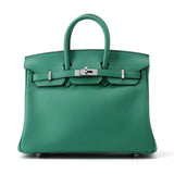 Hermes Birkin Verso Vert Vertigo/ Celeste Swift Leather Size 25