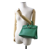 Hermes Birkin Verso Vert Vertigo/ Celeste Swift Leather Size 25