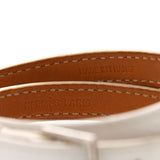 Hermes Epsom Cab Double Tour Bracelet S White
