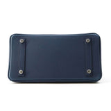 Hermes Birkin tricolor Blue de Prusse/ Blue Indigo/ Black Epsom Size 25