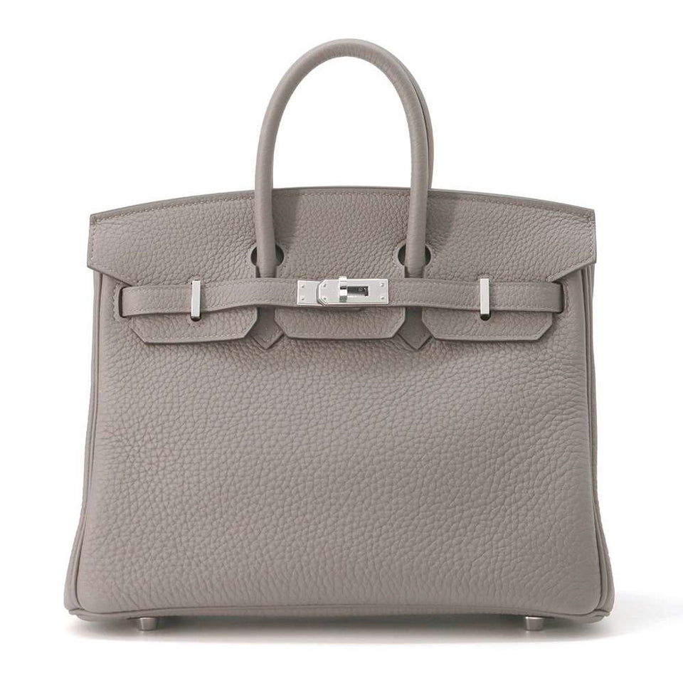 Hermes Birkin Gris Meyer Togo Leather Size 25