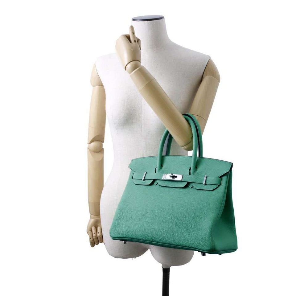 Hermes Birkin Vert Veron Togo Leather Size 30