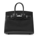 Hermes Birkin Sellier Black Box Calf Leather Size 25